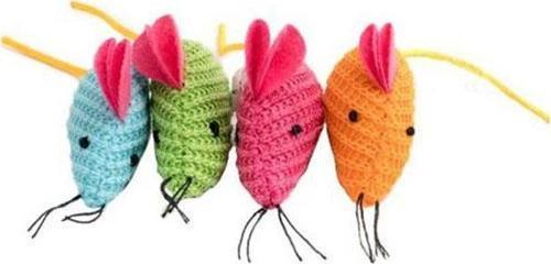 Kedi Oyuncağı Peluş Fare 96 Adet Kutulu