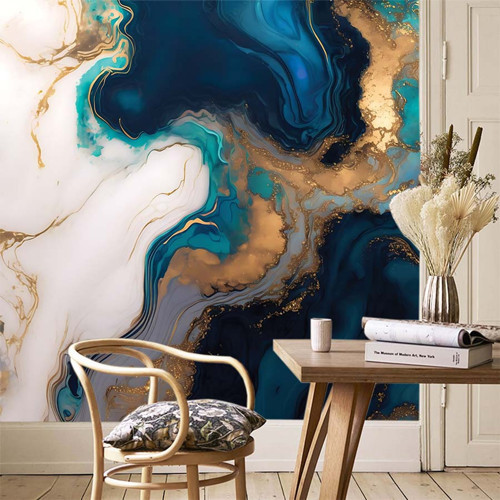 Modern Soyut Renk Dalgaları Duvar Kağıdı