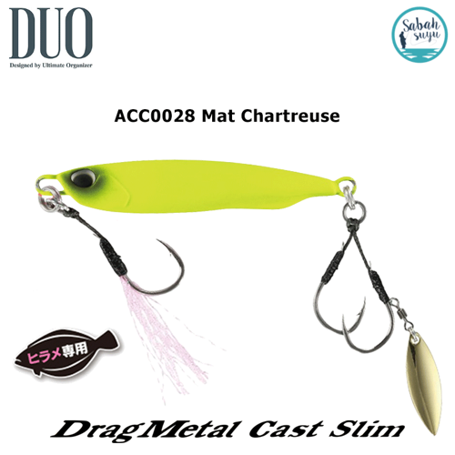 Drag Metal Cast Slim Jig Hirame 40gr ACC0028 Mat Chartreuse