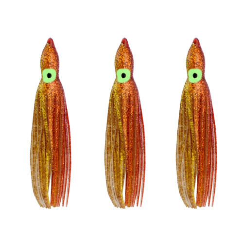 Tako Bait Silikon Ahtapot M 7.5cm #4 UV Red Gold (3 Adet)
