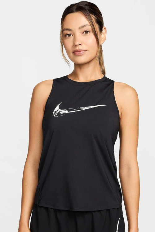 One Dri Fit Graphic Running Tank Top Kadın Antrenman Atleti Siyah