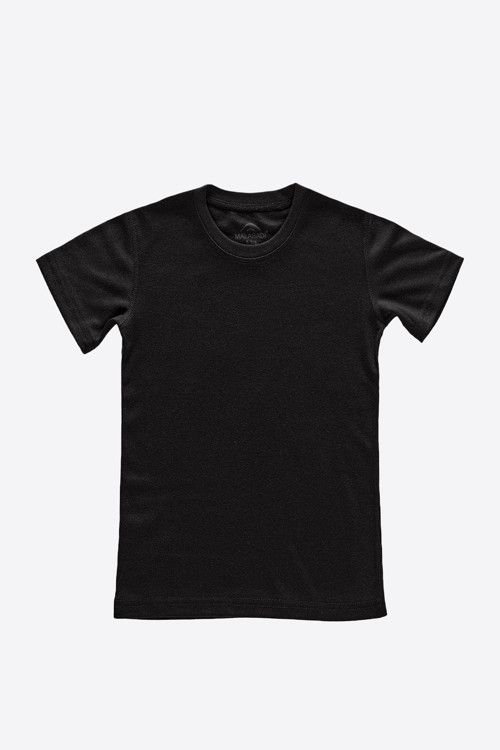 Unisex Çocuk Siyah Kısa Kollu Viloft Termal Üst Içlik 402