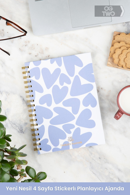 Premium Quality 17X24 Cm Stickerlı Süresiz Planlama Sert Kapaklı Haftalık Günlük Planlayıcı Ajanda