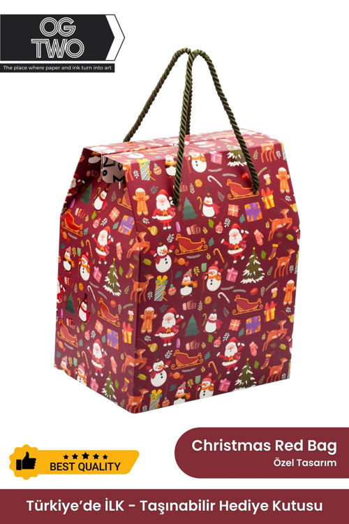 Premium Konsept Tasarım Hediye Kutusu & Çanta Boş Karton Hediye Paketi Hediyelik Kutu - 24X14X20Cm