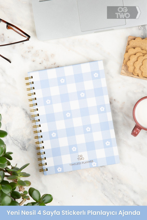 Premium Quality 17X24 Cm Stickerlı Süresiz Planlama Sert Kapaklı Haftalık Günlük Planlayıcı Ajanda