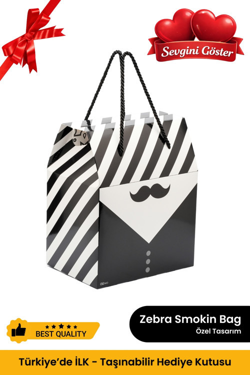 Sevgililer Günü İçin Hediye Kutusu & Çanta Boş Karton Sevgili Hediye Paketi Hediyelik - 24X14X20Cm