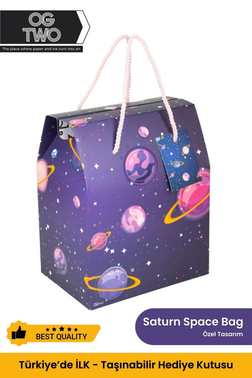 Premium Konsept Tasarım Hediye Kutusu & Çanta Boş Karton Hediye Paketi Hediyelik Kutu - 24X14X20Cm