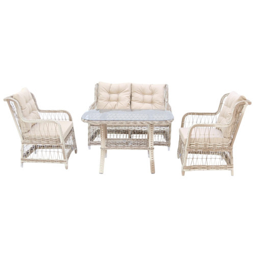 LaVida Bahçe Oturma Takımı | Rattan 2+1+1 ve Sehpa