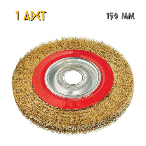 Çelik Tel Fırça - Saçaklı Dairesel - 150 mm. - 1 Adet