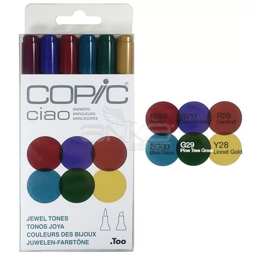 Ciao Marker 6lı Set Jewel Tones