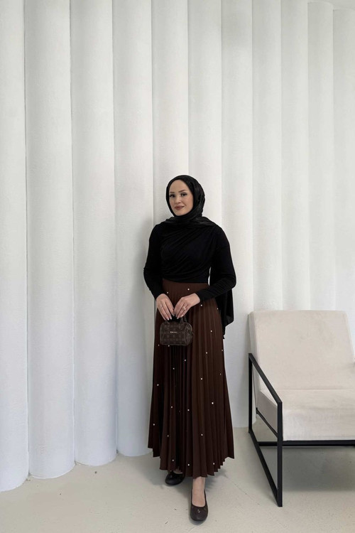 Taşlı Pilise Etek 32-3541