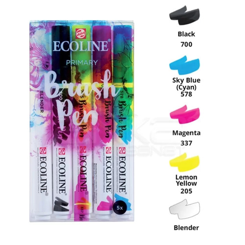 Ecoline Brush Pen 5li Set Ana Renkler
