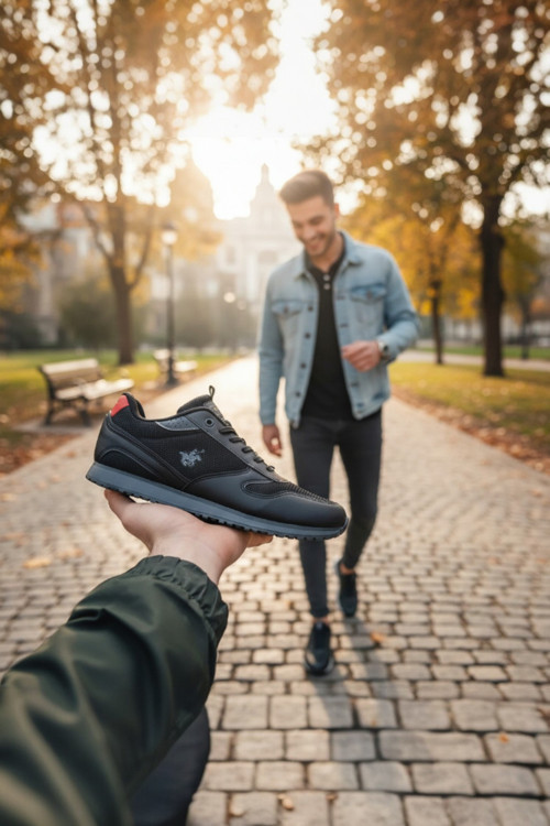 Erkek Tabanlı Retro Spor Ayakkabı Detaylı Günlük Sneaker