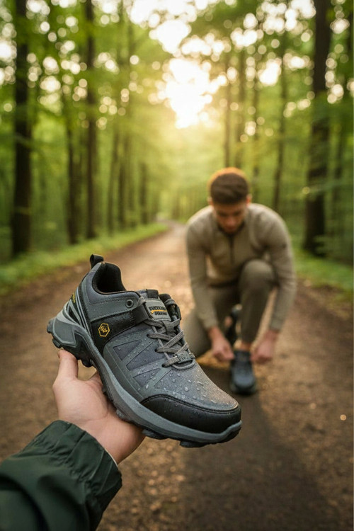 Erkek Outdoor Trekking Ayakkabısı - Kaymaz Taban Yürüyüş Botu