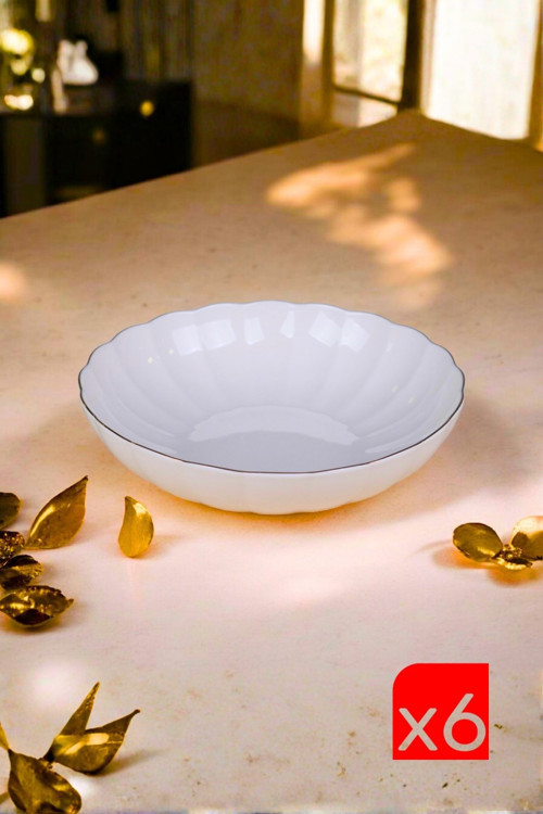 Bone Luz Altın Yaldzlı Bowl Kase 25x6cm 2000ml 6 lı BNLZF25KS00