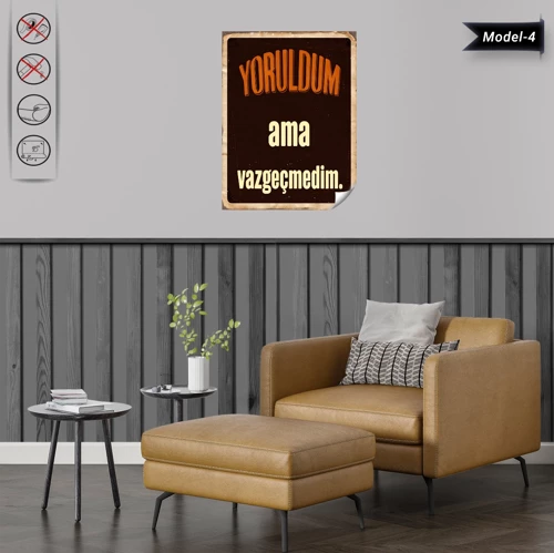 Statik Tutunma Özellikli Tablo - Poster Mizah (Model -4)