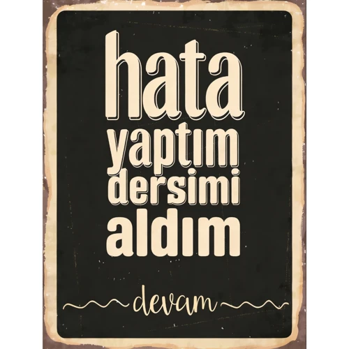 Statik Tutunma Özellikli Tablo - Poster Mizah (Model -6)