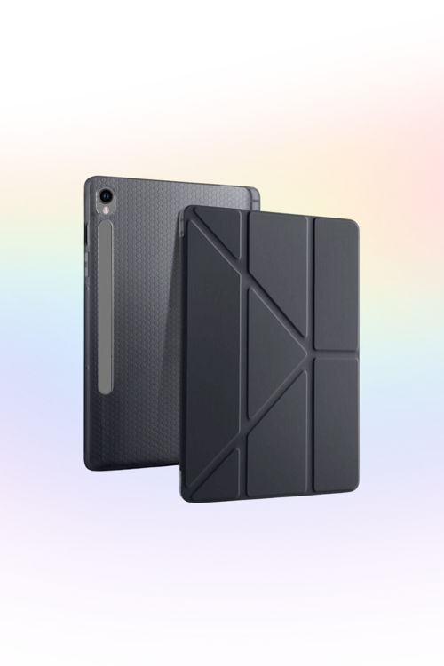Galaxy Tab S10 Lite 10.9 inç ile Uyumlu Kalem Bölmeli Katlanabilir Standlı Tri Folding Tablet Kılıfı