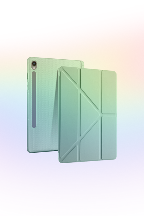 Galaxy Tab S10 Lite 10.9 inç ile Uyumlu Kalem Bölmeli Katlanabilir Standlı Tri Folding Tablet Kılıfı