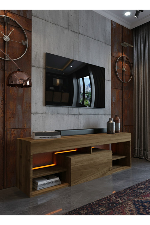 RESİTAL LEDLİ TV ÜNİTESİ L1501-2 CEVİZ