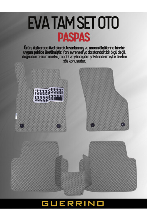 Citroen C5-(2008-2017) İçin Eva İç Paspas Takımı (Metal Topukluk Dahil)