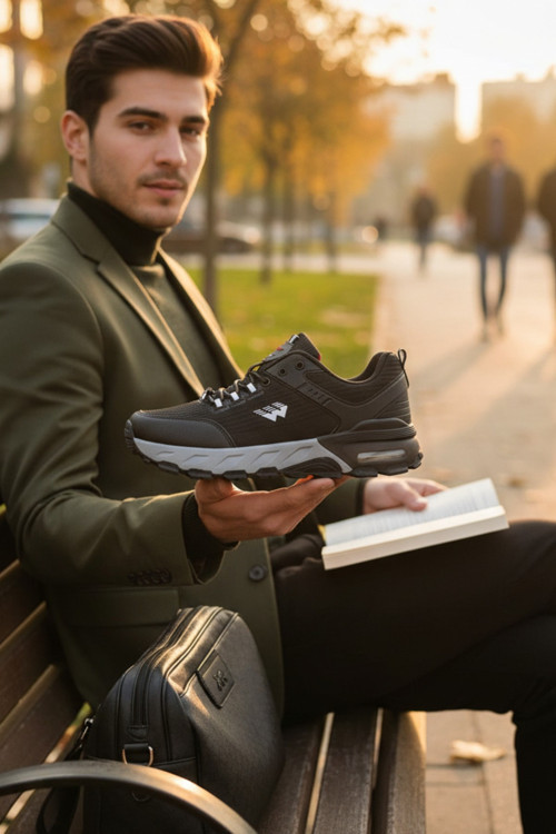 Erkek Hava Kanallı Yüksek Tabanlı Günlük Spor Ayakkabı Sneaker