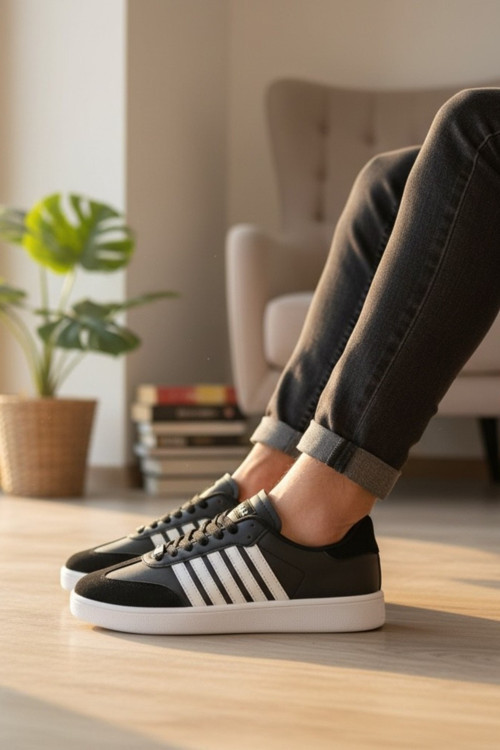 Erkek Günlük Spor Ayakkabı Retro Sneaker 5 Çizgili ve Süet Detaylı Klasik Court Modeli