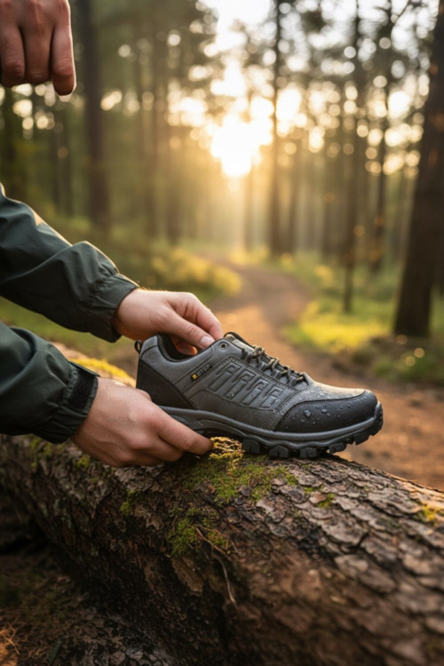 Erkek Siyah Waterproof Outdoor Dağ Yürüyüş ve Trekking Ayakkabısı
