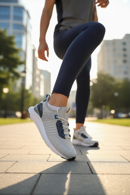 Erkek Spor Ayakkabı Koşu ve Yürüyüş Sneaker Yan Destekli ve Örme Performans Modeli