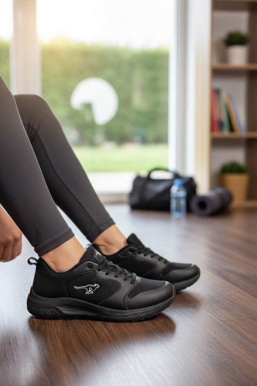 Erkek Spor Ayakkabı Kanguru Logolu Sneaker Fileli Hafif Koşu ve Fitness Modeli