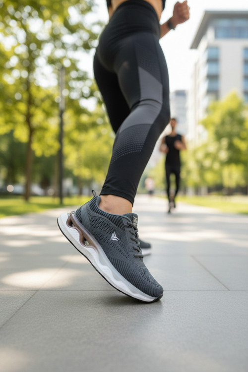 Erkek Spor Koşu ve Yürüyüş Ayakkabısı Tam Ortopedik Dalgalı Tabanlı Performans Modeli