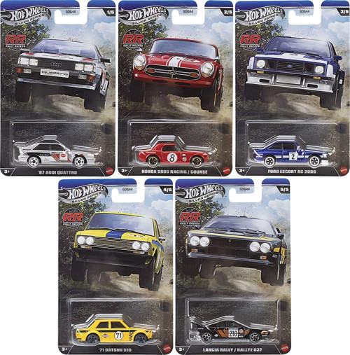 Silver Series Rally Racers Seti Audi Quattro, Honda S800, Ford Escort, Datsun 510, Lancia