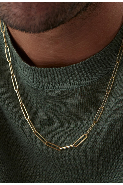 14 K Gold Kaplama 925 Ayar Gümüş İtalyan Lazer Ataç Zincir