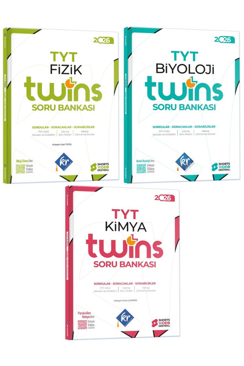 TYT Twins Fizik Kimya Biyoloji FKB Soru Bankası Seti KR Akademi Yayınları