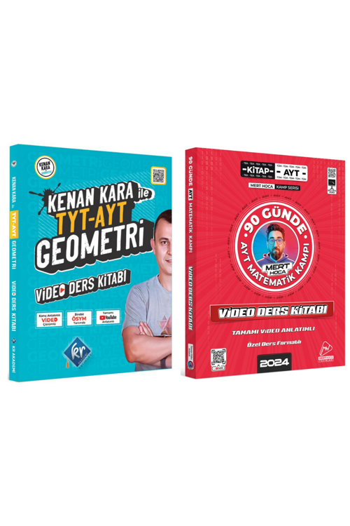 2024 Kenan Kara TYT AYT Geometri Video Ders Kitabı ve Mert Hoca 90 Günde AYT Matematik Kamp Seti
