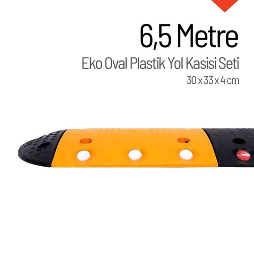 6,5 Metre Oval Plastik Hız Kesici Set | Modüler Yol Kasisi Çözümü