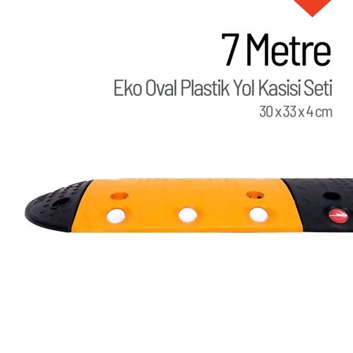 7 Metre Oval Plastik Hız Kesici Set | Modüler Yol Kasisi Çözümü