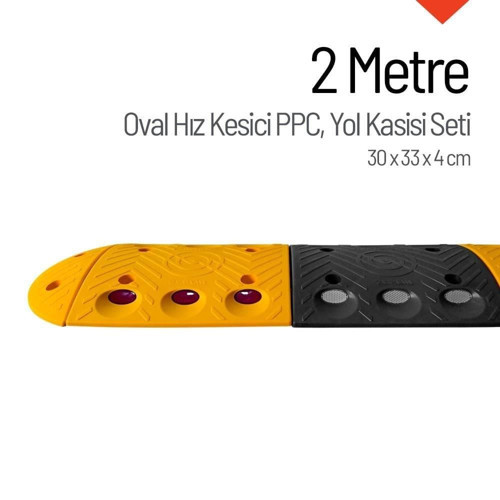 2 Metre Oval Hız Kesici Set | Modüler Yol Kasisi Çözümü