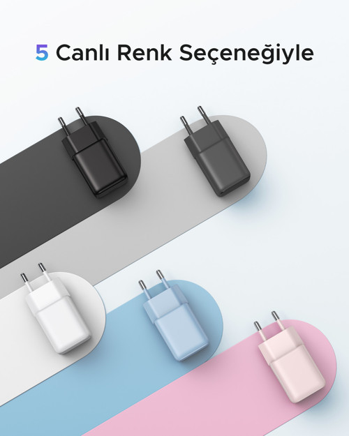 UGREEN 20W GaN Hızlı Şarj Cihazı Type-C QC PD 1xUSB-C, Mavi, 55555 6