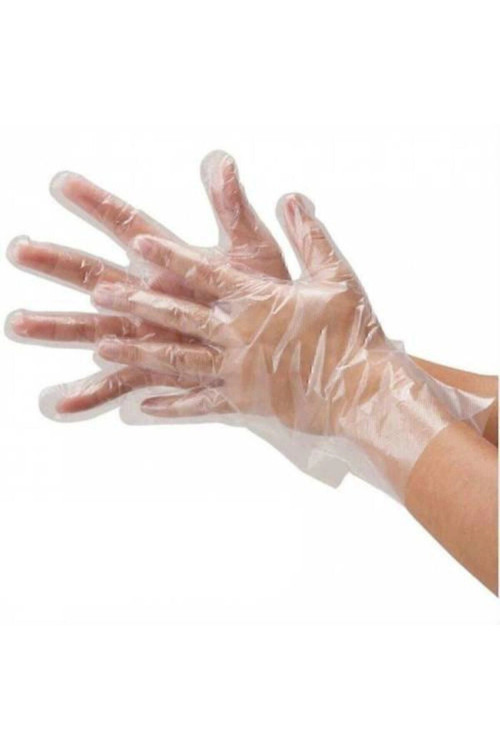 2000 ADET Şeffaf Eldiven Hışır Tek Kullanımlık Eldiven Poşet Eldiven L Beden 20 X 100 lü