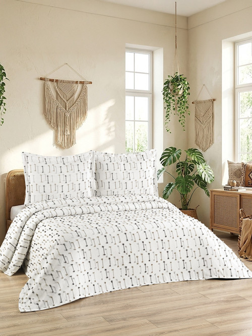 Luna 8 Parça Çift Kişilik Çeyiz Seti Gri 240 x 260 cm