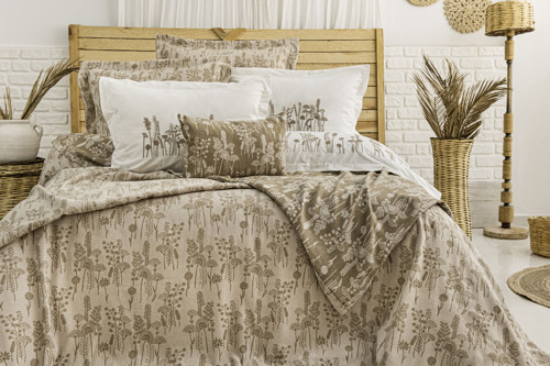 Valencia 8 Parça Çift Kişilik Çeyiz Seti Kahverengi 240 x 260 cm