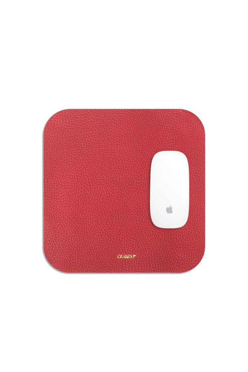 Kırmızı Hakiki Deri Mouse Pad 22 x 22 cm // XD-MP01-ST