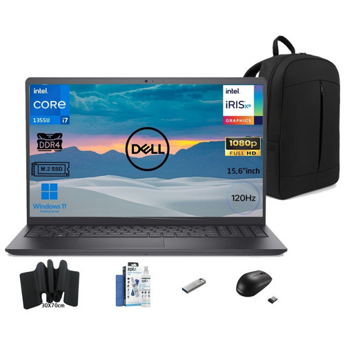 vostro 3530 I7-1355U 64GB 2tb SSD 15.6 Fhd 120Hz W11PRO N1601PVNB3530U Snertech Çanta+Mouse+Mousepad+Usbbellek+Temizlikk