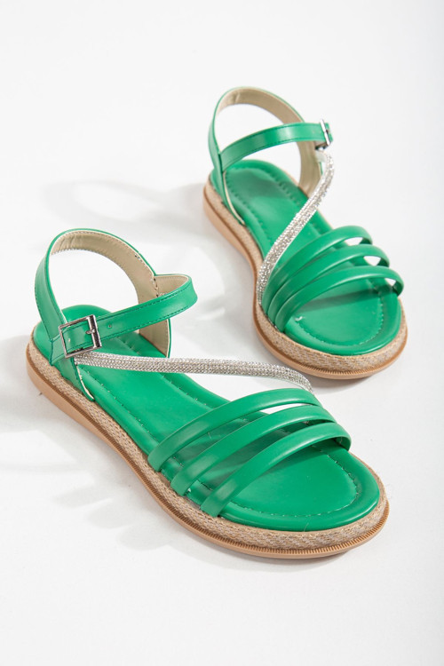 Kadın Taşlı Gunluk Sandalet