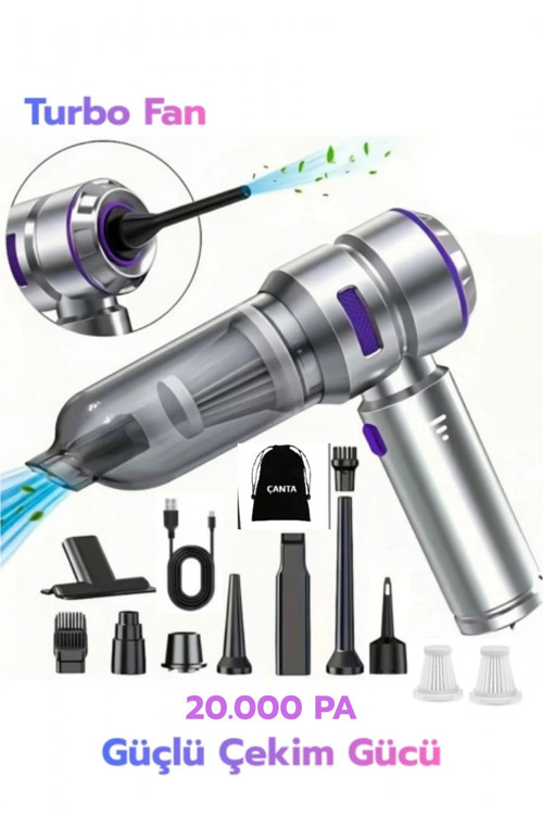 Leerfei HL-121 Araç Süpürgesi 20000PA Yüksek Emiş Gücü, 6000mAh Batarya,