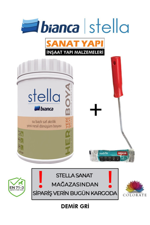 Su Bazlı Saf Akrilik Boya Ve Rulosu 1Lt