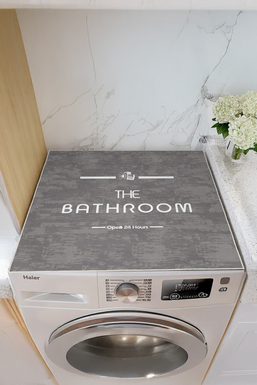 Çamaşır Makinesi Örtüsü Yıkanabilir Kaymaz Tabanlı Koruyucu Mat Bathroom