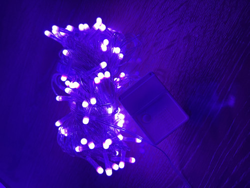 10m 100 Led Damla Uçlu Pembe Işık Şeffaf Kablo