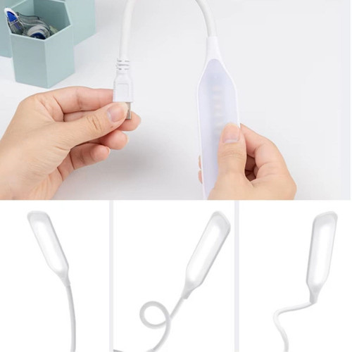 Büro Ev Ofis Hediyesi için Beyaz 14LED 3MOD USB Dokunmatik Okuma Lambası